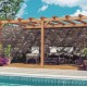 Lean-to pergola in raw wood Palma 3x3m 9m2