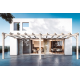 Lean-to pergola in raw wood Sevilla 5x4m 20m2