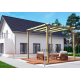 Vrijstaande massief houten pergola Madrid 4.20x4.20m 17m2