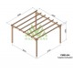 Pergola autoportée en bois massif Madrid 4.20x4.20m 17m2