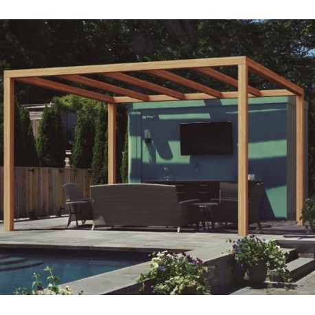 Freistehende Pergola aus Massivholz Valencia 500x400cm 20m2