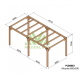 Freistehende Pergola aus Rohholz Alicante 600x300cm 18m2