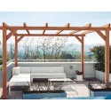 Vrijstaande houten pergola Sitges 400x300cm 12m2