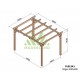 Vrijstaande houten pergola Sitges 400x300cm 12m2