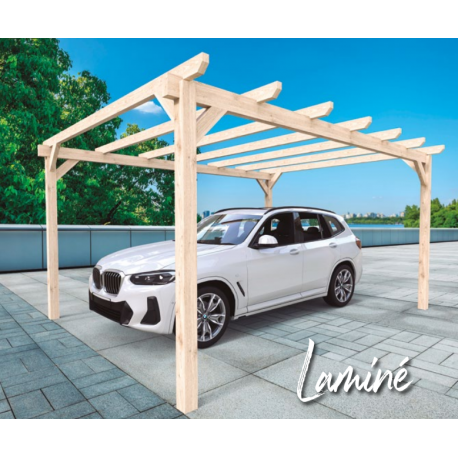 Holzcarport für Autos 5x3m Badajoz 15m2 Maderland