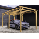 Wooden carport for cars 5x3m Badajoz 15m2 Maderland