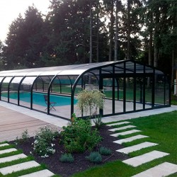 Copertura per piscina di media altezza Abrisol Tabarca Veranda fissa 17x550m