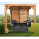 Habrita Pergola aus Holz mit abnehmbarem Dach und Seite 313x234xH217 Veneto