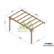 Pérgola adosada en madera en bruto Palma 5x3m 15m2