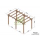 Pérgola exenta de madera Linares 5x3m 15m2