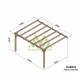 Anlehnpergola aus rohem Holz Palma 5x3m 15m2