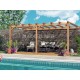 Anlehnpergola aus rohem Holz Palma 5x3m 15m2