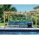 Valencia Massivholz freistehende Pergola 4x3m 12m2