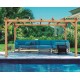 Pérgola autoportante de madera maciza Valencia 4x4m 16m2