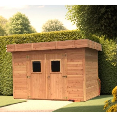 Abri de Jardin en bois Dinan 3.4x4.4 Habrita 14,8m2