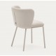 Set of 2 Elia VeryForma Beige Fabric and Metal Chairs