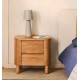 Ash Wood Nightstand and Drawer 55x50 Saly VeryForma