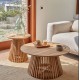 Natural teak wood side table Jet 50 cm VeryForma