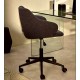 Chaise de bureau gris foncé et pieds acier noir mat Nara VeryForma