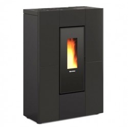 Fogão a Pellets Estreito La Nordica Extraflame Marilena Plus AD 8kW Preto