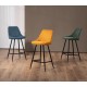 Set of 2 Ari KosyForma Yellow Velvet and Metal Worktop Chairs