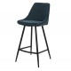 Set of 2 Ari VeryForma Blue Velvet and Metal Worktop Chairs