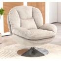 Fauteuil pivotant Top tissu velours taupe VeryForma