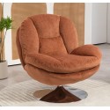 Swivel Chair Top Rust Velvet Fabric VeryForma