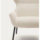 Lina fauteuil in witte badstof en VeryForma staal