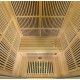 Infrared Twin Panoramic 2-Seater Sauna in VerySpas Spruce