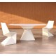 Vertex Table & 2 Chairs Set Vondom White