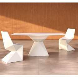 Vertex Table & 2 Chairs Set Vondom White